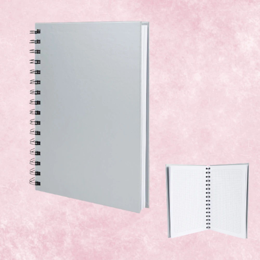 Cuaderno Tapa Dura Plateada