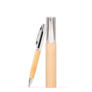 boligrafo metalico airlie bambu estuche